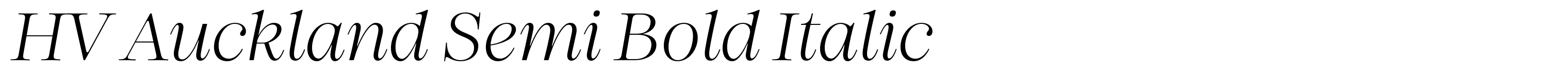 HV Auckland Semi Bold Italic
